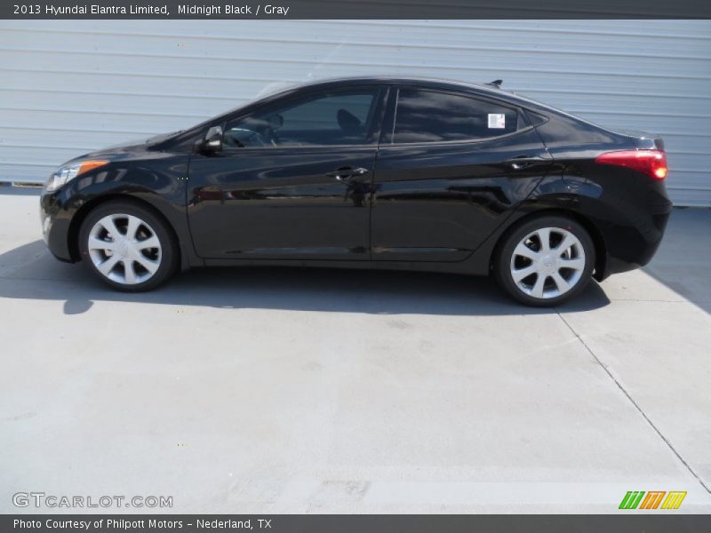 Midnight Black / Gray 2013 Hyundai Elantra Limited