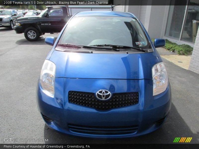 Blazing Blue Pearl / Dark Charcoal 2008 Toyota Yaris S 3 Door Liftback