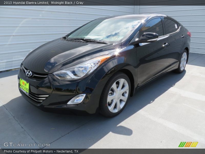 Midnight Black / Gray 2013 Hyundai Elantra Limited