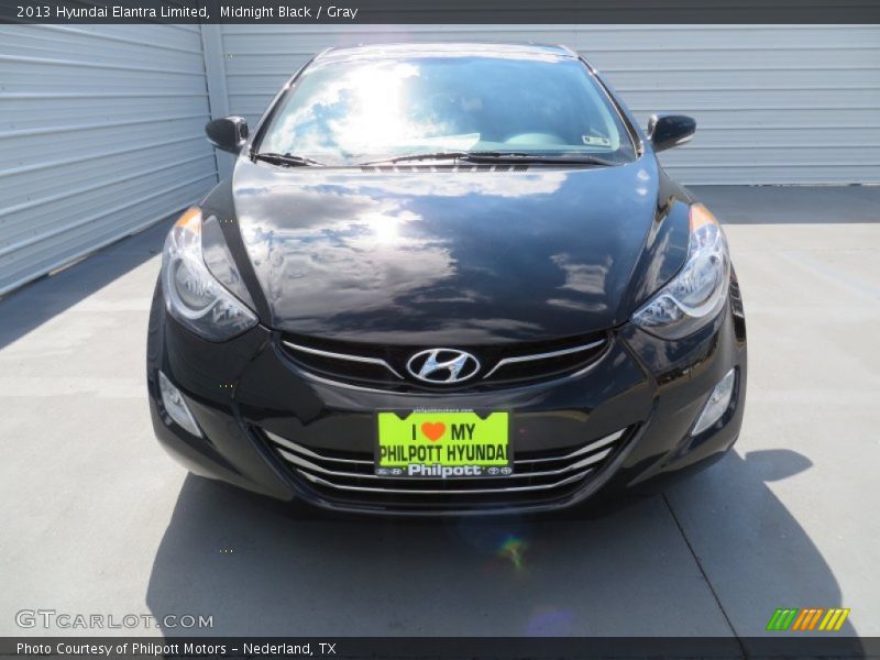 Midnight Black / Gray 2013 Hyundai Elantra Limited