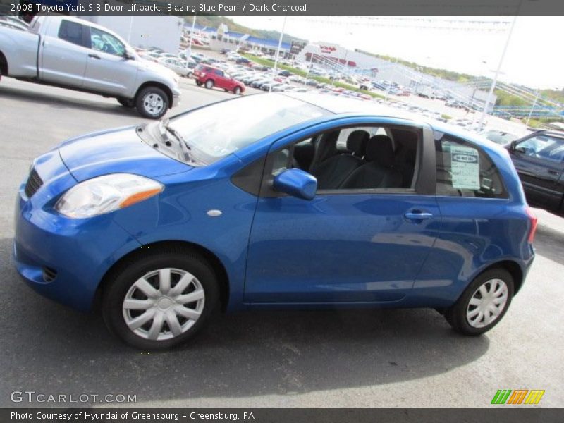Blazing Blue Pearl / Dark Charcoal 2008 Toyota Yaris S 3 Door Liftback