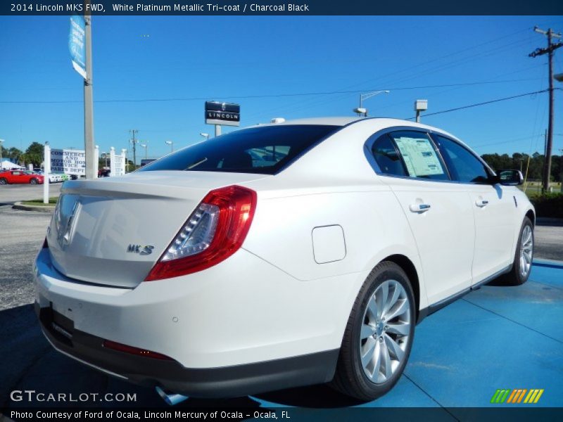 White Platinum Metallic Tri-coat / Charcoal Black 2014 Lincoln MKS FWD