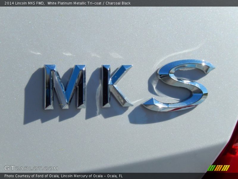White Platinum Metallic Tri-coat / Charcoal Black 2014 Lincoln MKS FWD
