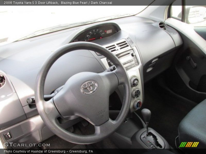 Blazing Blue Pearl / Dark Charcoal 2008 Toyota Yaris S 3 Door Liftback