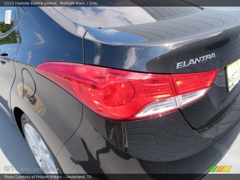 Midnight Black / Gray 2013 Hyundai Elantra Limited