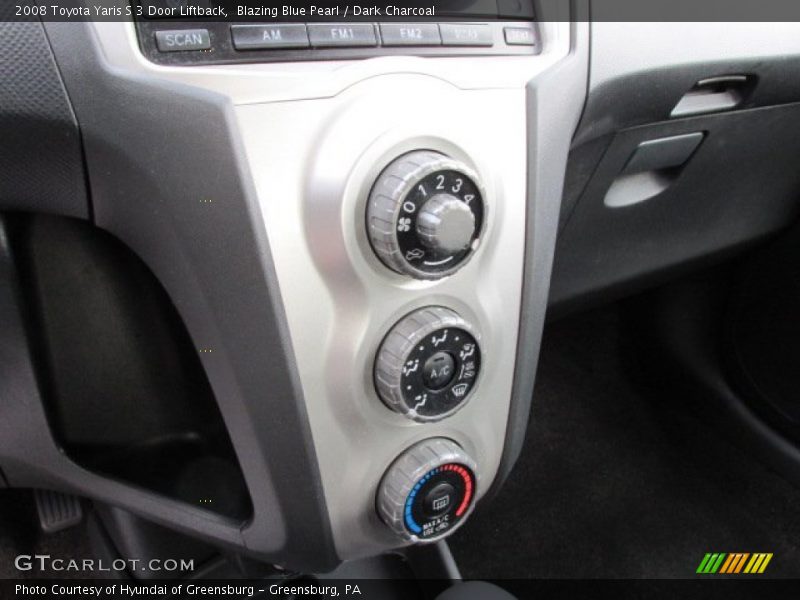 Blazing Blue Pearl / Dark Charcoal 2008 Toyota Yaris S 3 Door Liftback