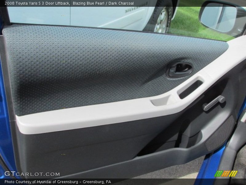 Blazing Blue Pearl / Dark Charcoal 2008 Toyota Yaris S 3 Door Liftback