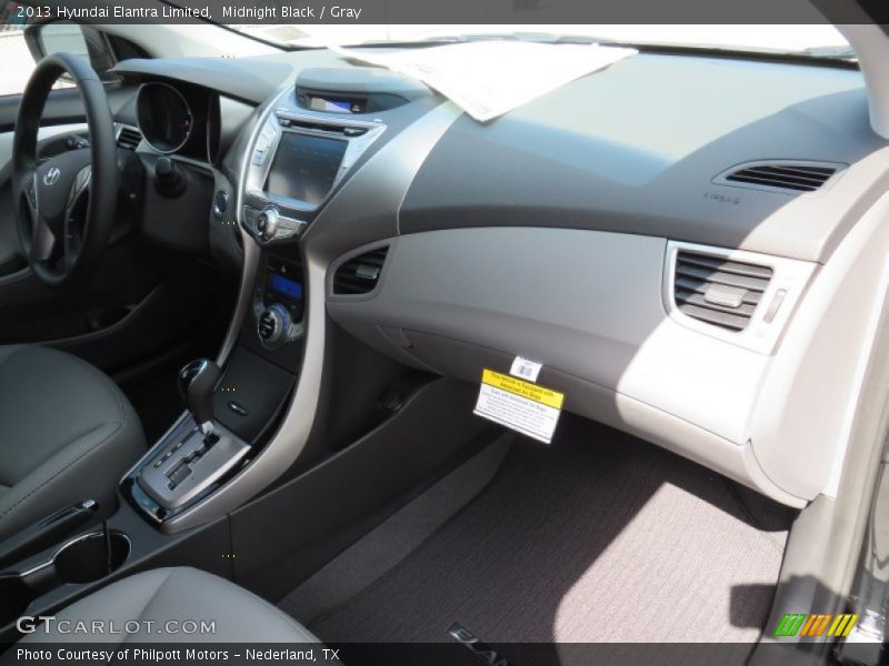Midnight Black / Gray 2013 Hyundai Elantra Limited