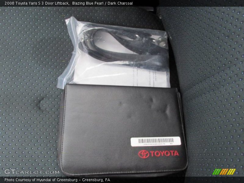 Blazing Blue Pearl / Dark Charcoal 2008 Toyota Yaris S 3 Door Liftback