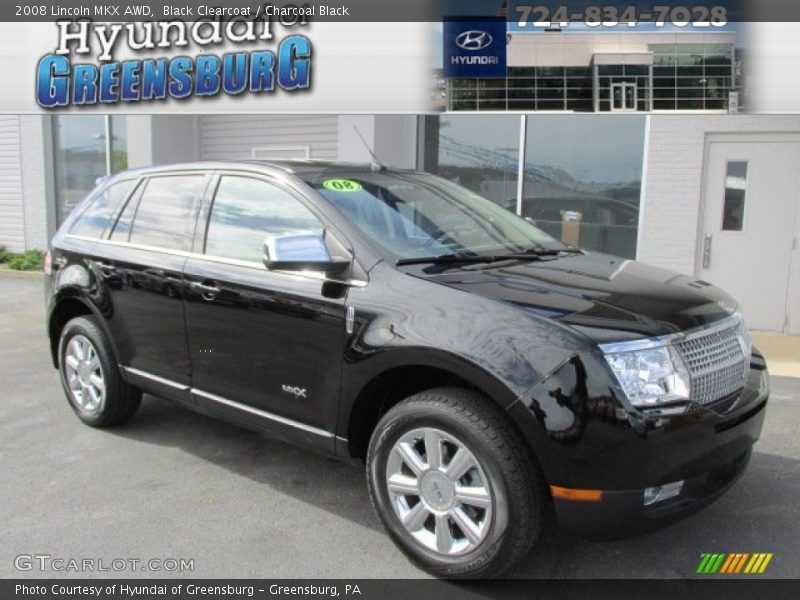 Black Clearcoat / Charcoal Black 2008 Lincoln MKX AWD