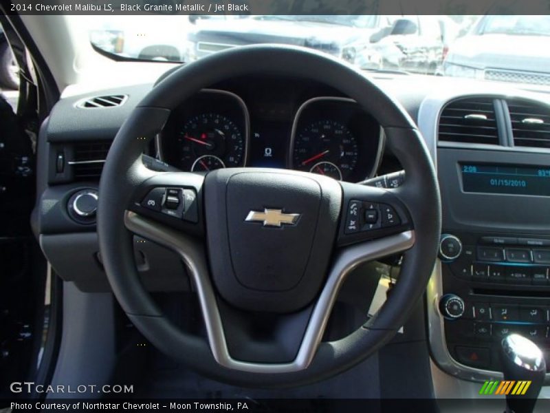 Black Granite Metallic / Jet Black 2014 Chevrolet Malibu LS
