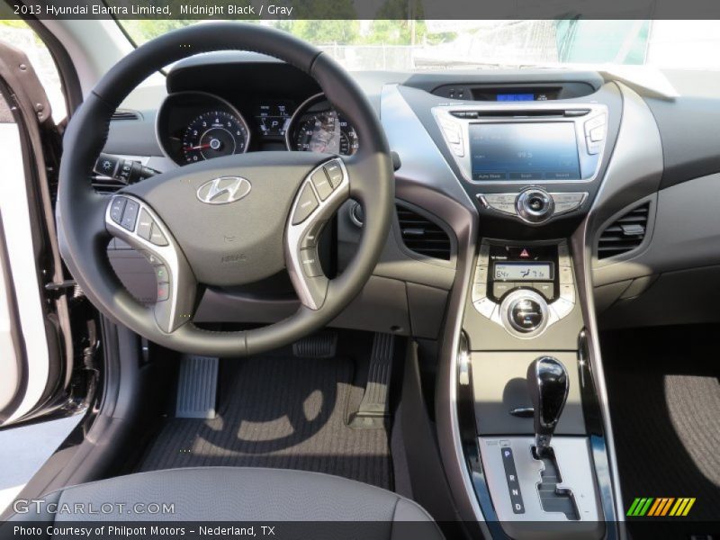 Midnight Black / Gray 2013 Hyundai Elantra Limited