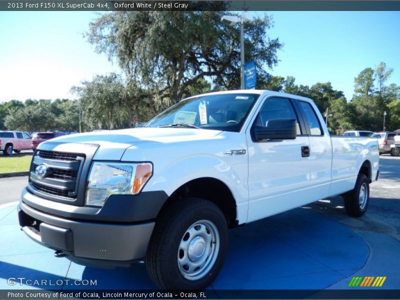 Oxford White / Steel Gray 2013 Ford F150 XL SuperCab 4x4