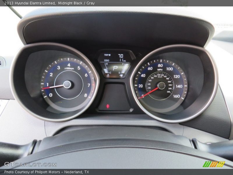 Midnight Black / Gray 2013 Hyundai Elantra Limited