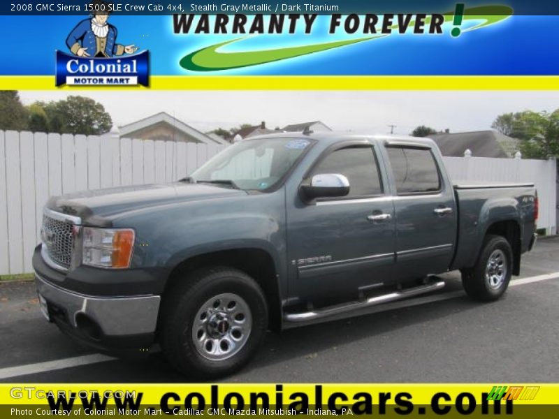 Stealth Gray Metallic / Dark Titanium 2008 GMC Sierra 1500 SLE Crew Cab 4x4