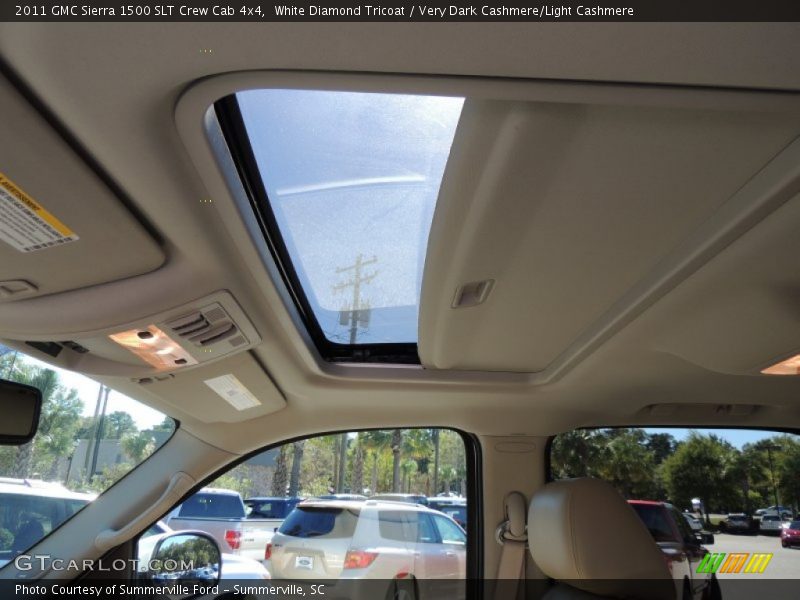 White Diamond Tricoat / Very Dark Cashmere/Light Cashmere 2011 GMC Sierra 1500 SLT Crew Cab 4x4