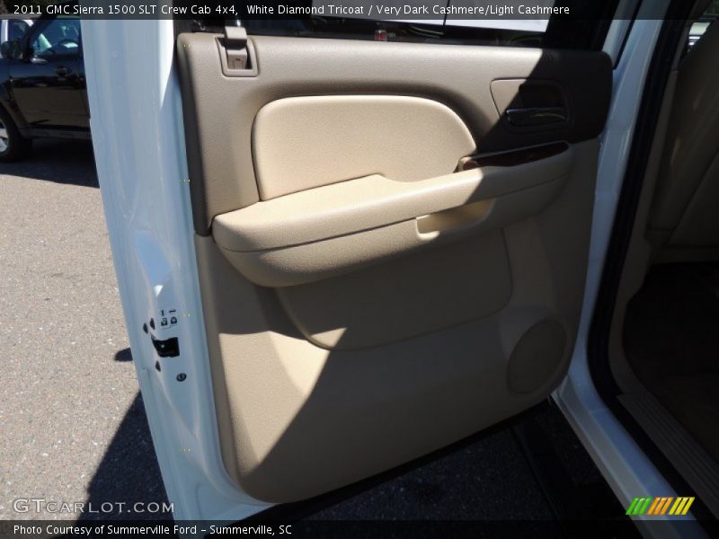 White Diamond Tricoat / Very Dark Cashmere/Light Cashmere 2011 GMC Sierra 1500 SLT Crew Cab 4x4