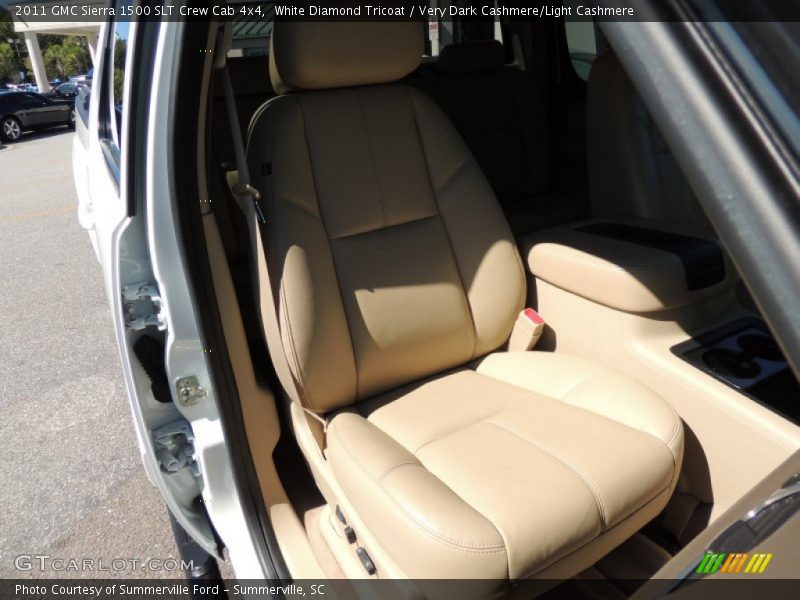 White Diamond Tricoat / Very Dark Cashmere/Light Cashmere 2011 GMC Sierra 1500 SLT Crew Cab 4x4