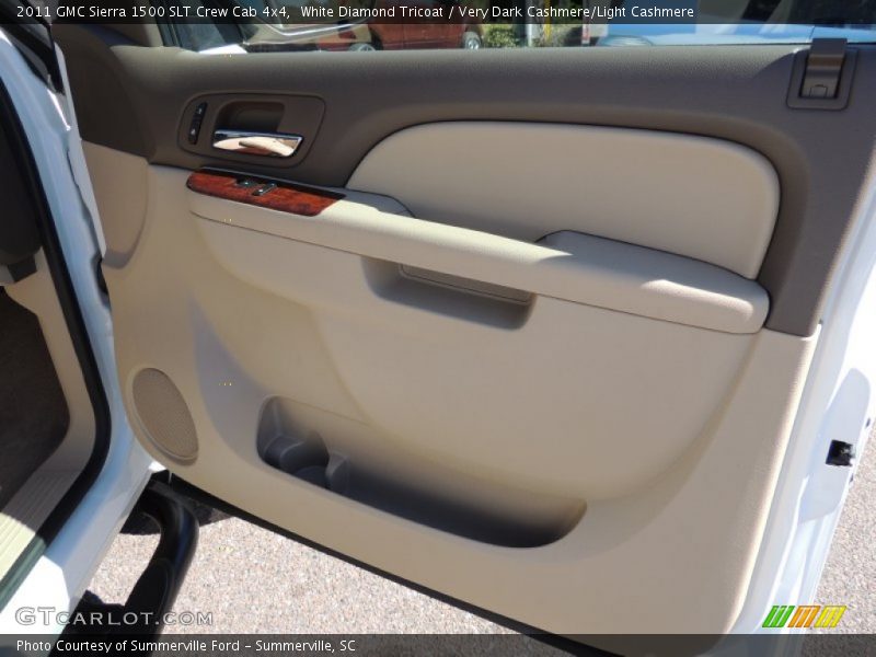 White Diamond Tricoat / Very Dark Cashmere/Light Cashmere 2011 GMC Sierra 1500 SLT Crew Cab 4x4