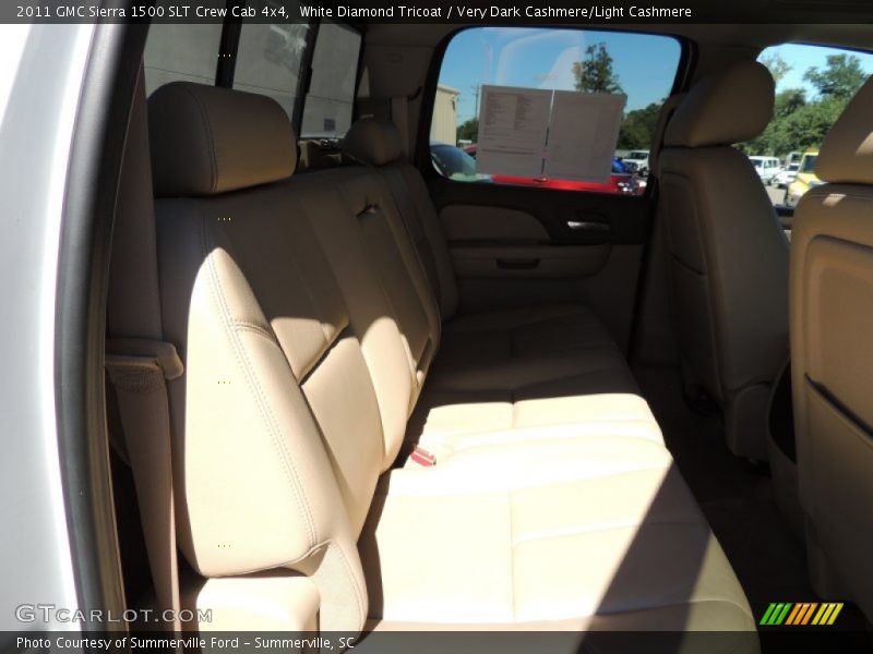 White Diamond Tricoat / Very Dark Cashmere/Light Cashmere 2011 GMC Sierra 1500 SLT Crew Cab 4x4