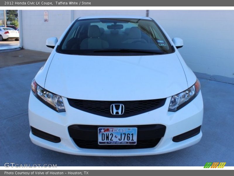 Taffeta White / Stone 2012 Honda Civic LX Coupe