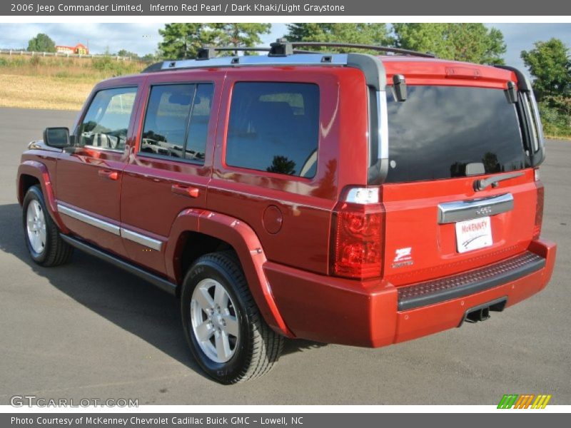 Inferno Red Pearl / Dark Khaki/Light Graystone 2006 Jeep Commander Limited