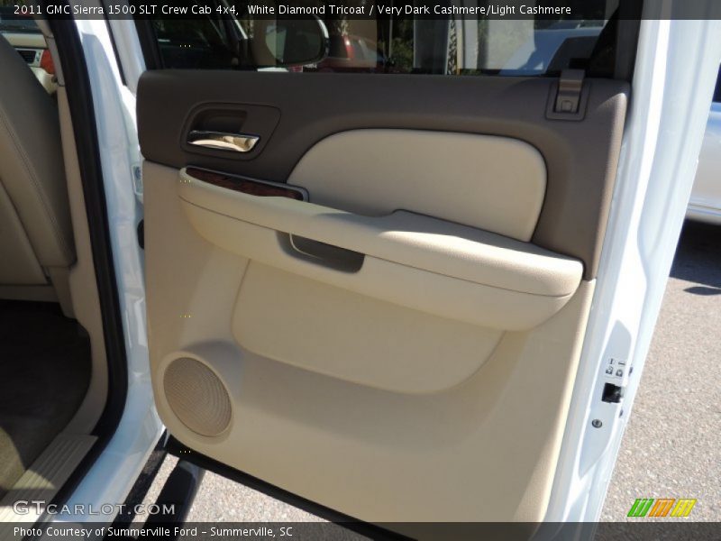 White Diamond Tricoat / Very Dark Cashmere/Light Cashmere 2011 GMC Sierra 1500 SLT Crew Cab 4x4