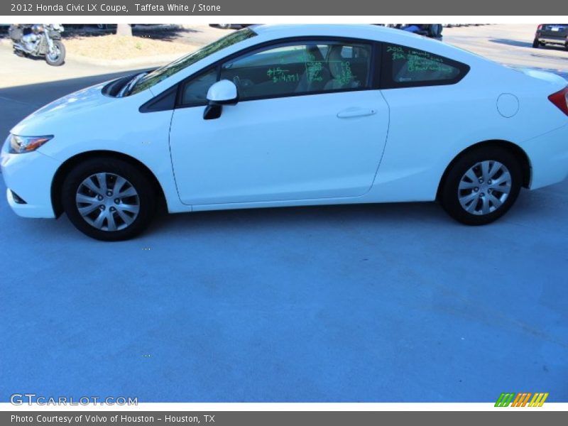 Taffeta White / Stone 2012 Honda Civic LX Coupe