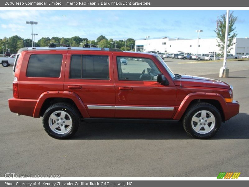 Inferno Red Pearl / Dark Khaki/Light Graystone 2006 Jeep Commander Limited