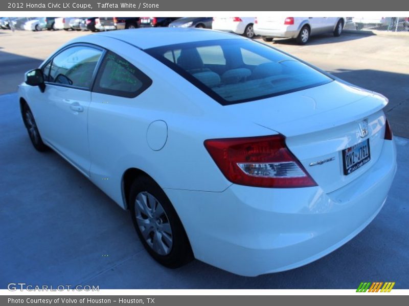 Taffeta White / Stone 2012 Honda Civic LX Coupe