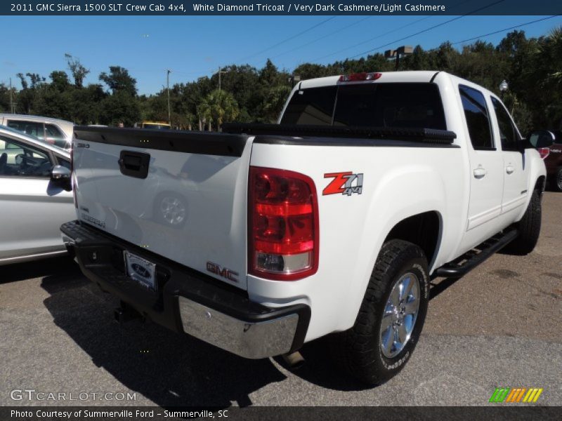 White Diamond Tricoat / Very Dark Cashmere/Light Cashmere 2011 GMC Sierra 1500 SLT Crew Cab 4x4