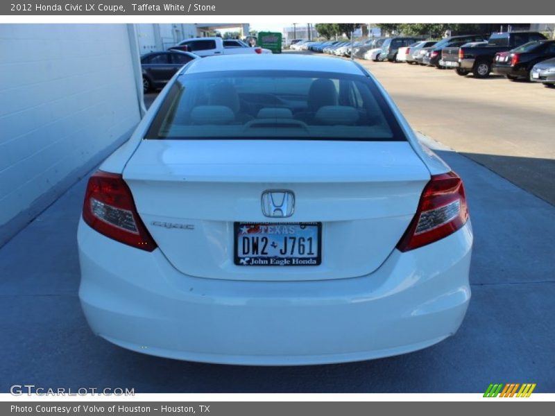 Taffeta White / Stone 2012 Honda Civic LX Coupe