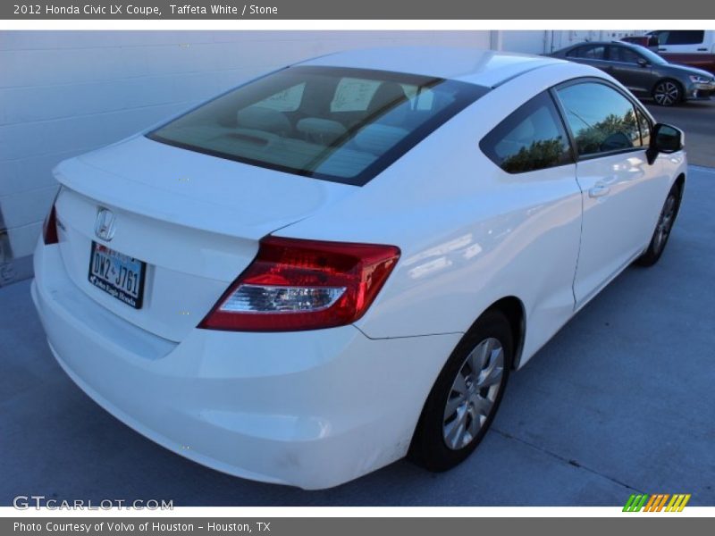 Taffeta White / Stone 2012 Honda Civic LX Coupe