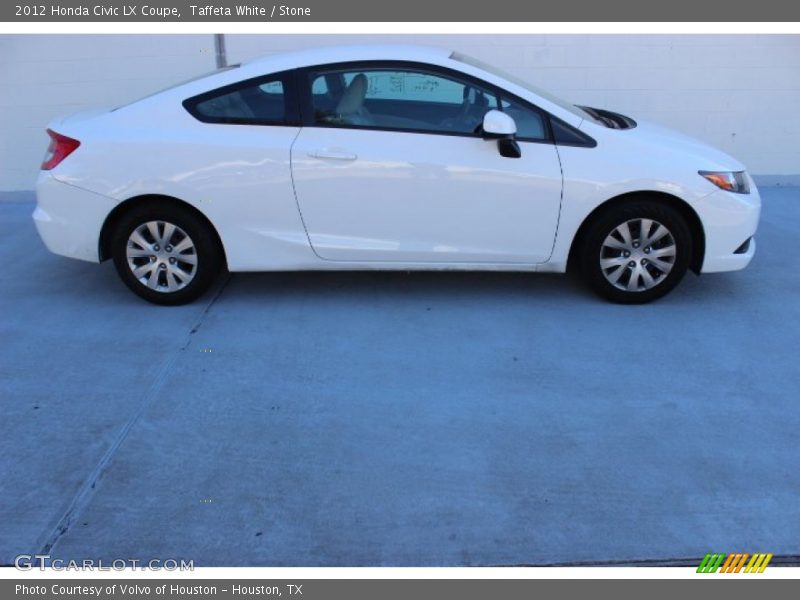 Taffeta White / Stone 2012 Honda Civic LX Coupe