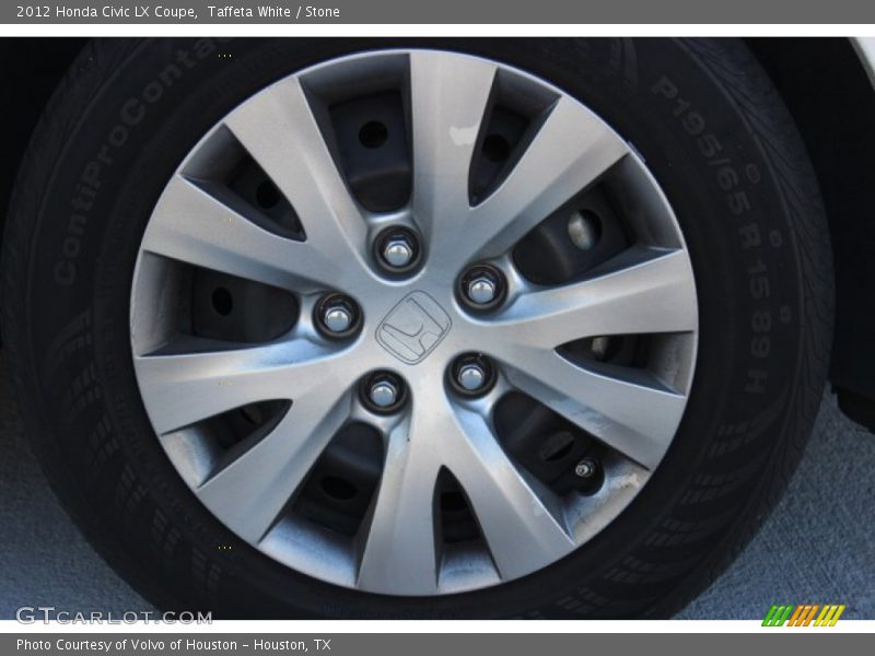 Taffeta White / Stone 2012 Honda Civic LX Coupe