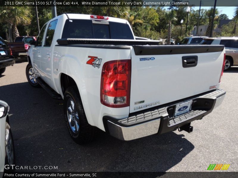 White Diamond Tricoat / Very Dark Cashmere/Light Cashmere 2011 GMC Sierra 1500 SLT Crew Cab 4x4
