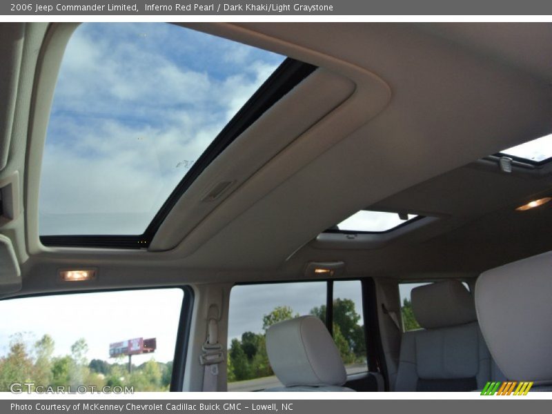 Inferno Red Pearl / Dark Khaki/Light Graystone 2006 Jeep Commander Limited