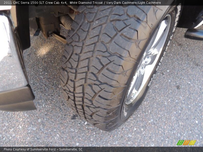 White Diamond Tricoat / Very Dark Cashmere/Light Cashmere 2011 GMC Sierra 1500 SLT Crew Cab 4x4