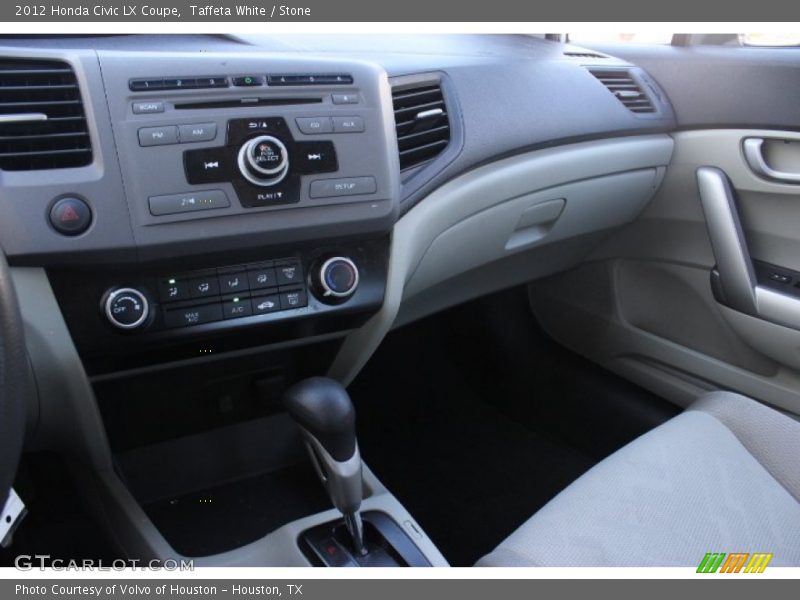 Taffeta White / Stone 2012 Honda Civic LX Coupe