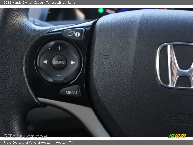 Taffeta White / Stone 2012 Honda Civic LX Coupe