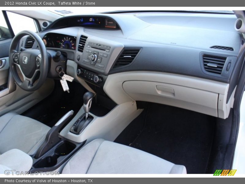 Taffeta White / Stone 2012 Honda Civic LX Coupe