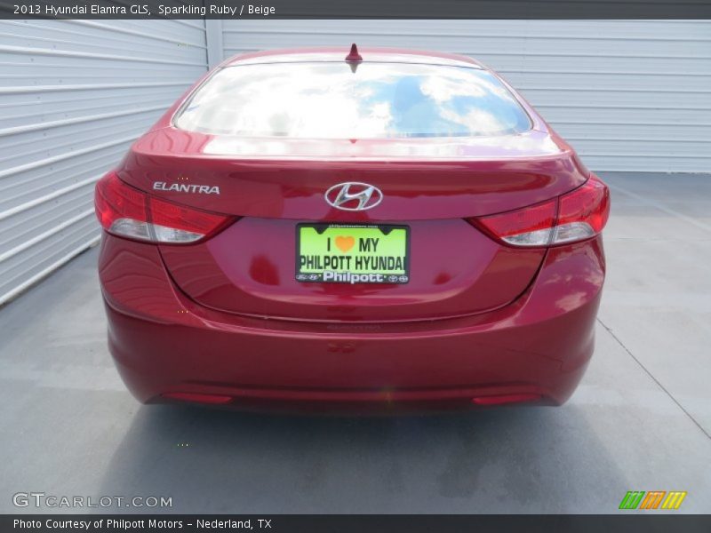 Sparkling Ruby / Beige 2013 Hyundai Elantra GLS