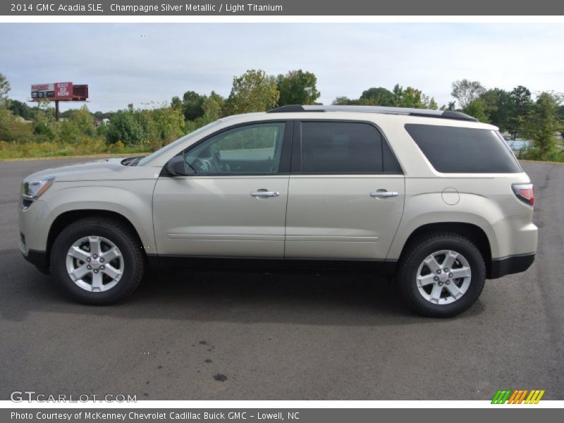 Champagne Silver Metallic / Light Titanium 2014 GMC Acadia SLE
