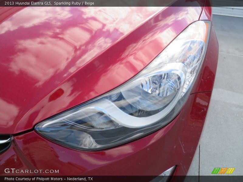 Sparkling Ruby / Beige 2013 Hyundai Elantra GLS