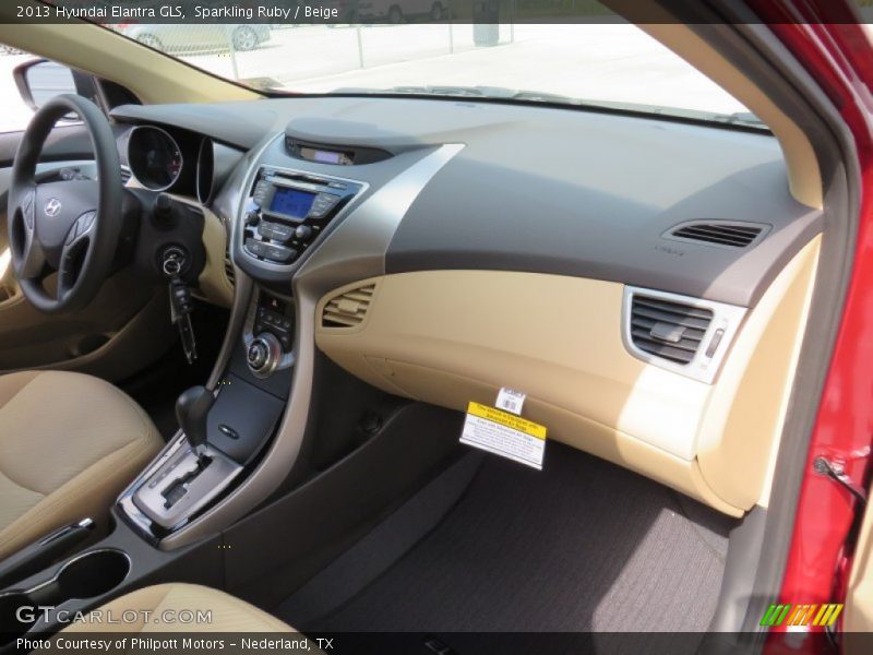 Sparkling Ruby / Beige 2013 Hyundai Elantra GLS