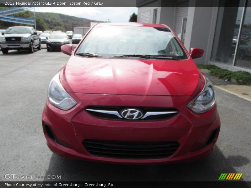 Boston Red / Gray 2013 Hyundai Accent GLS 4 Door