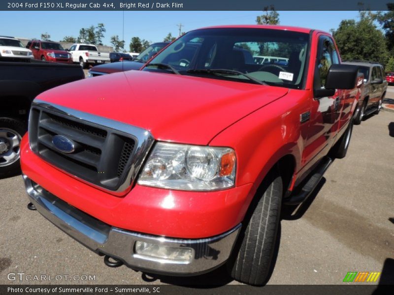 Bright Red / Dark Flint 2004 Ford F150 XL Regular Cab 4x4