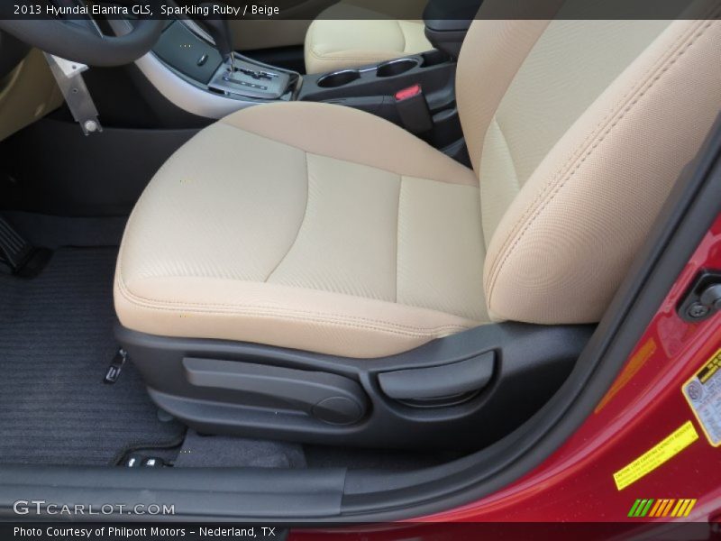 Sparkling Ruby / Beige 2013 Hyundai Elantra GLS