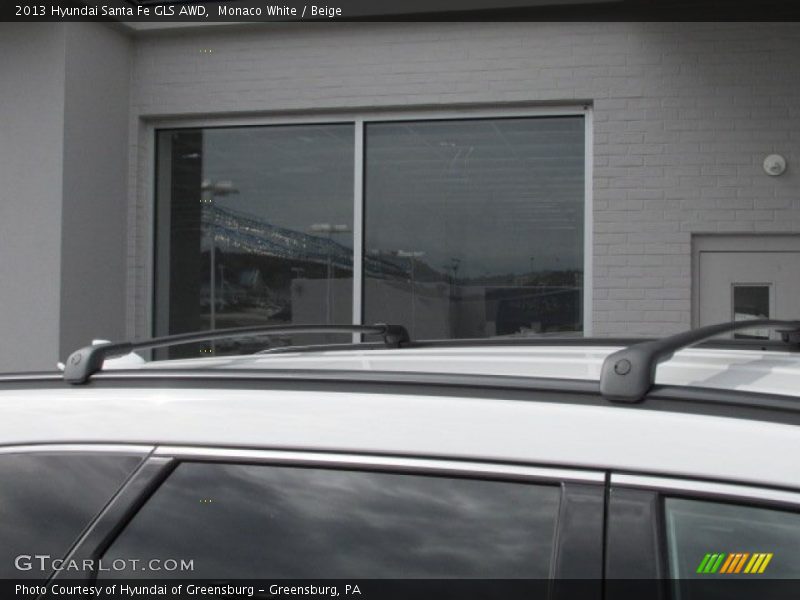 Monaco White / Beige 2013 Hyundai Santa Fe GLS AWD