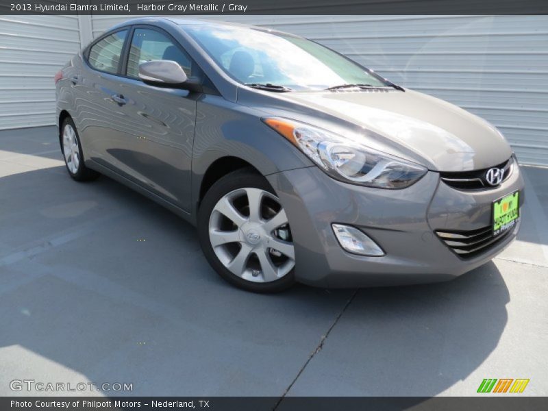 Harbor Gray Metallic / Gray 2013 Hyundai Elantra Limited